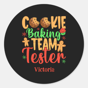 Cookie Baking Team Tester Name Holiday Toddler T S Classic Round Sticker