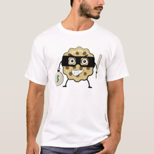Cookie Bandit - Funny Character Illustration  T-Shirt