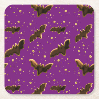 Cookie Bats and Crumbs Square Paper Coaster