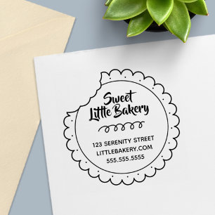 Cookie Bite Bakery Business Address Self-inking Stamp