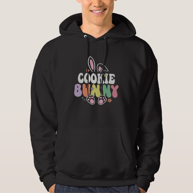 Cookie Bunny Women Easter Day Rabbit Grandma Famil Hoodie (Front)
