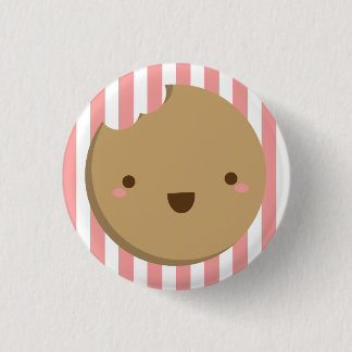 Cookie Button - Pink Stripes