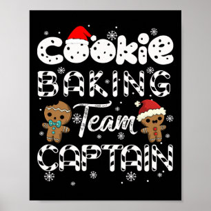 Cookie Byking Team Captain Gingerbread Christmas Poster