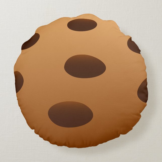 Cookie Chocolate Chips Sweets Dessert Bakery Cook Round Cushion (Back)