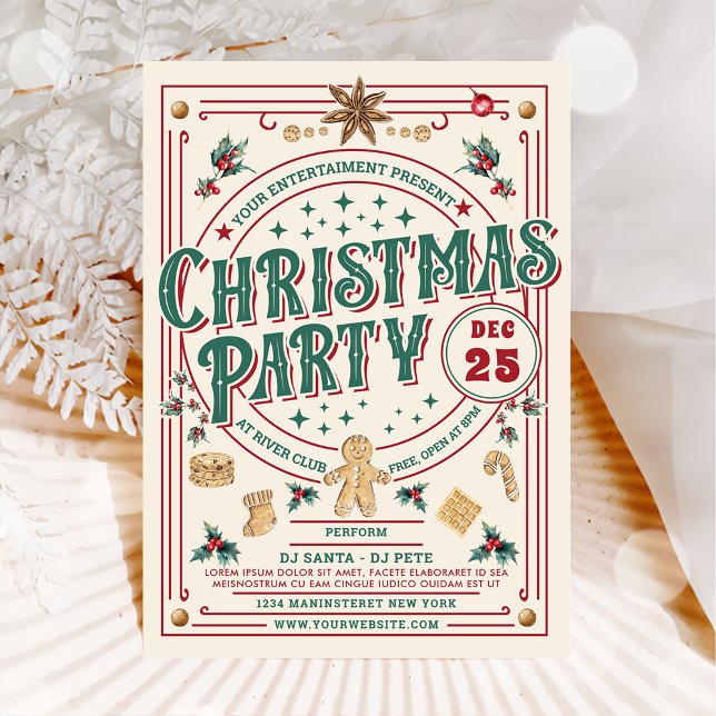 Cookie Christmas Christmas Party  Invitation (Creator Uploaded)