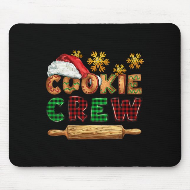 Cookie Crew  Buffalo Plaid Christmas Baking Pajama Mouse Pad (Front)