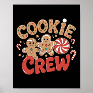Cookie Crew Gingerbread Christmas Family Baking Te Poster