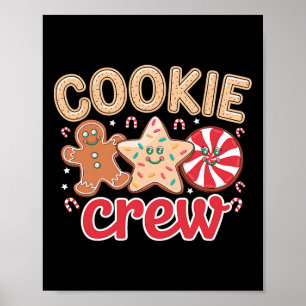 Cookie Crew Gingerbread Christmas Squad Family Bak Poster