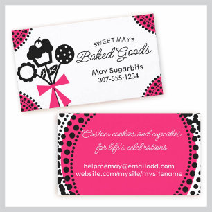 cookie cupcake bouquet baking business cards 3