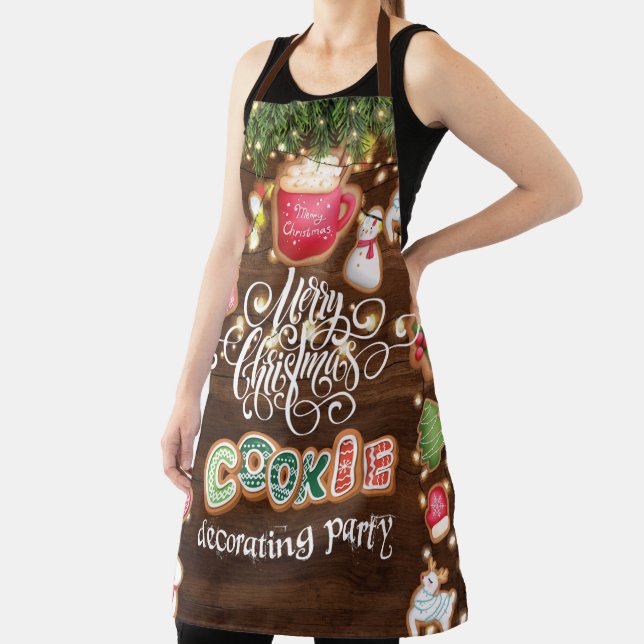 Cookie Decorating Christmas Party Apron (Insitu)