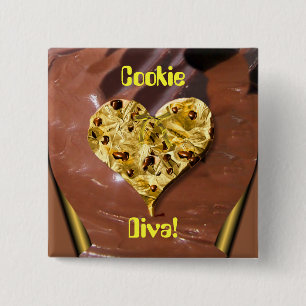 Cookie Diva! 15 Cm Square Badge