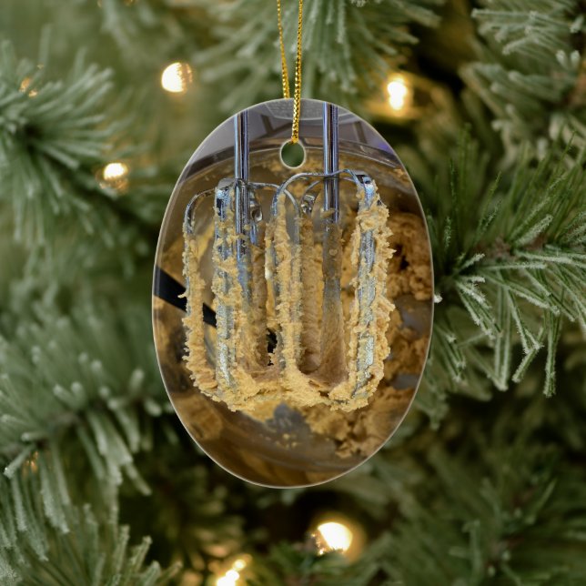 Cookie Dough Mixing Beaters Ceramic Tree Decoration (Tree)