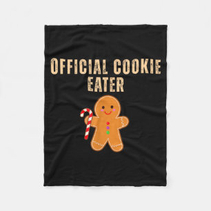 Cookie Eater Funny Christmas Couples Matching  Fleece Blanket