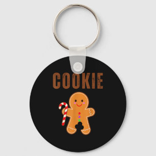Cookie Eater Funny Christmas Couples Matching Key Ring
