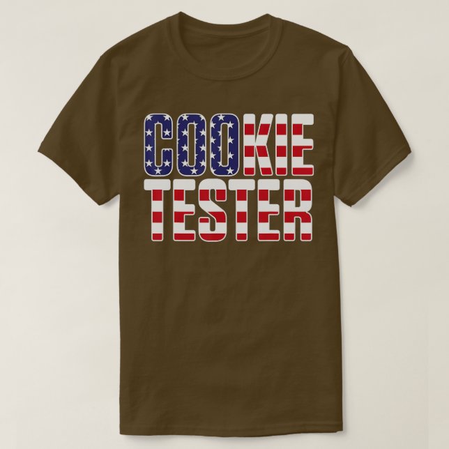 Cookie ester Chocolate Chip Baker Flag Christmas  T-Shirt (Design Front)