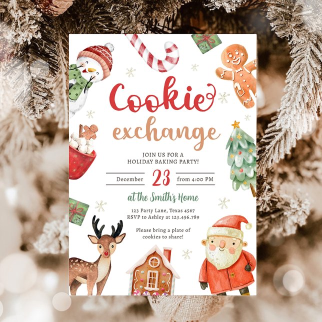 Cookie Exchange Baking Party Christmas Holiday Invitation (Creator Uploaded)
