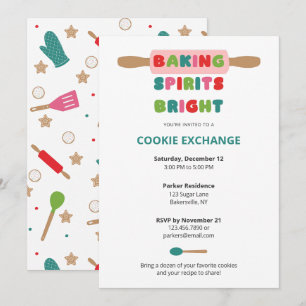 Cookie Exchange Christmas Invitations