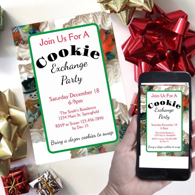 Cookie Exchange Christmas Party Invitation (Creator Uploaded)