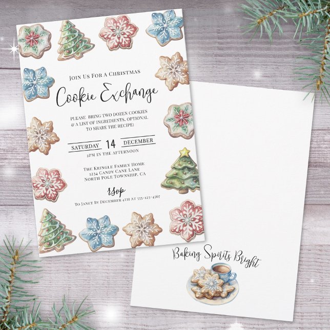 Cookie Exchange Christmas Party Invitation (Cookie Exchange Christmas Party Invitation)