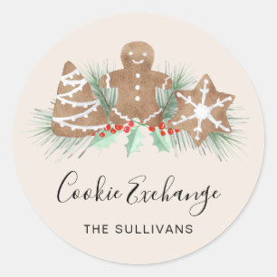Cookie Exchange Classic Round Sticker