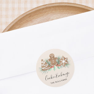 Cookie Exchange Classic Round Sticker