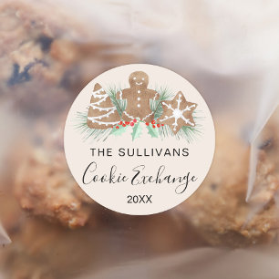 Cookie Exchange Classic Round Sticker