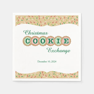Cookie Exchange Frosted Holiday Cookies Napkin
