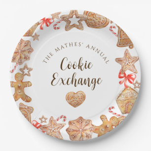 Cookie Exchange Holiday Party Paper Plate