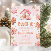 Cookie exchange party Christmas pink gingerbread