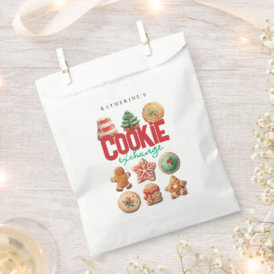 Cookie Exchange Red Green Christmas Holiday Party Favour Bags
