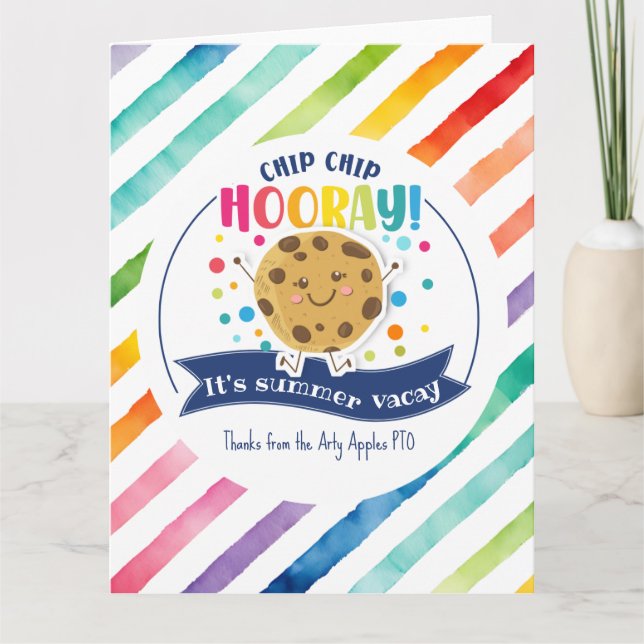  cookie favor gift summer vacay card (Front)