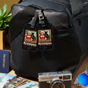 Cookie For Krampus Merry Krampus Christmas Horror Luggage Tag