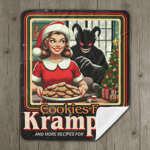 Cookie For Krampus Merry Krampus Christmas Horror Sherpa Blanket