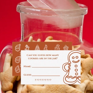 Cookie Guessing Game  Christmas Party Brown  Card