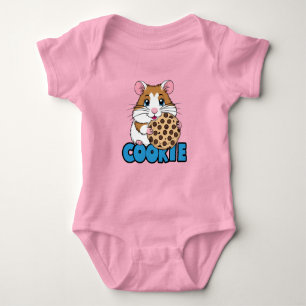 Cookie hamster baby bodysuit