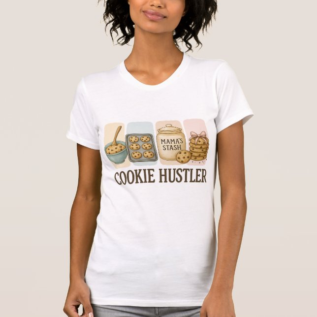 “Cookie Hustler” Pastel Baking T-Shirt  (Front)