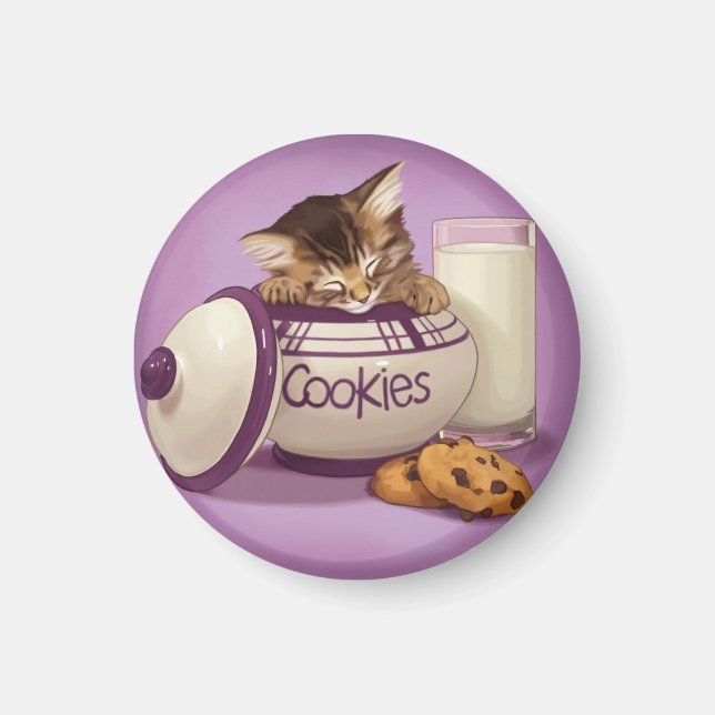 Cookie jar kitten magnet (Front)