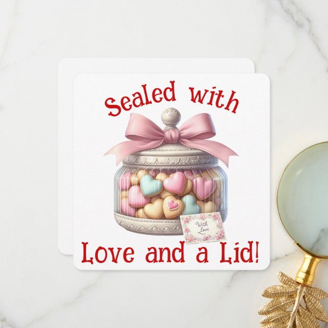 Cookie Jar - Valentine's Day Card (Front/Back In Situ)