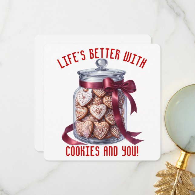 Cookie Jar - Valentine's Day Card (Front/Back In Situ)