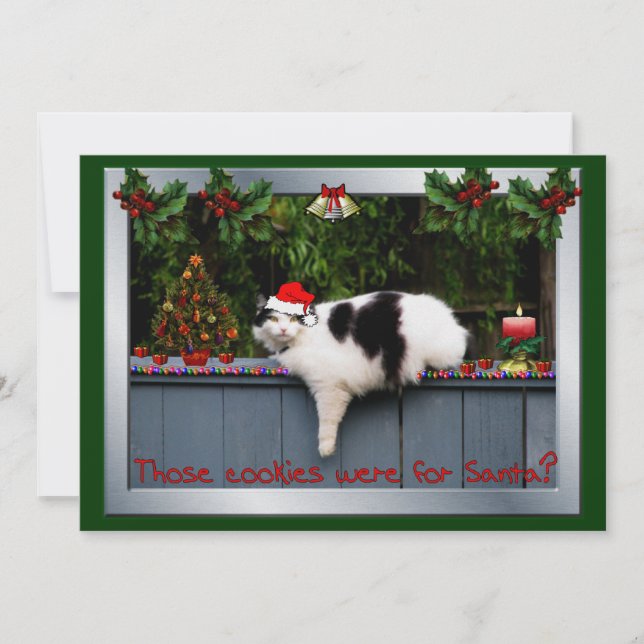 Cookie Loving Cat Invitation (Front)