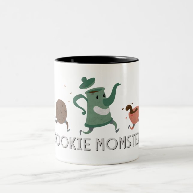 Cookie Momster Two-Tone Coffee Mug (Center)