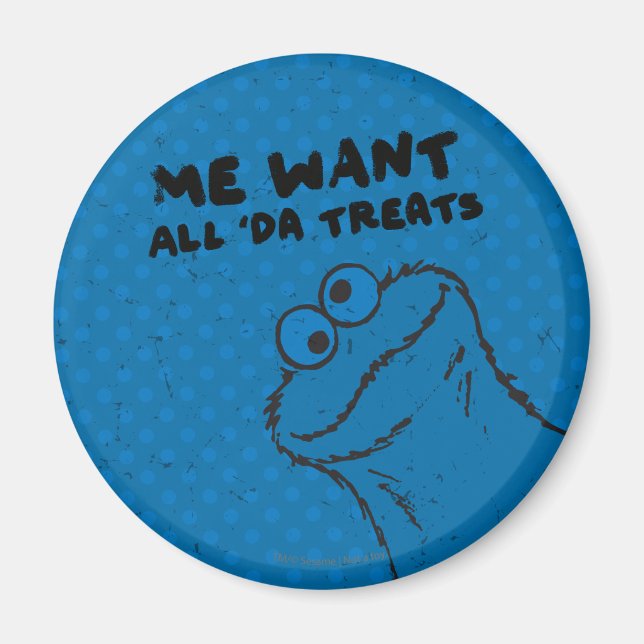 Cookie Monster - All 'Da Treats! Magnet (Front)