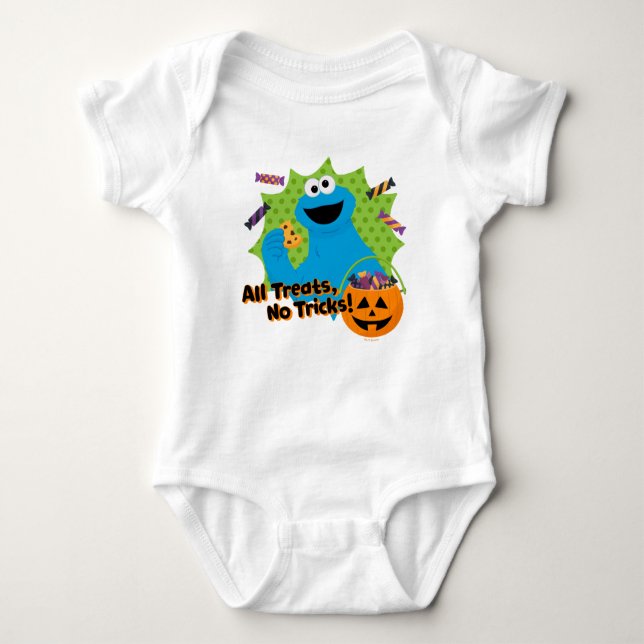 Cookie Monster | All Treats, No Tricks! Baby Bodysuit (Front)