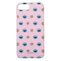 Cookie Monster and Cookies Pink Pattern