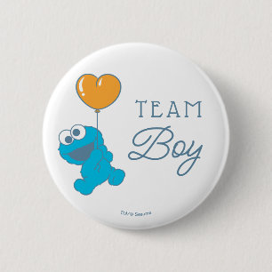 Cookie Monster Baby Shower Team Boy 6 Cm Round Badge