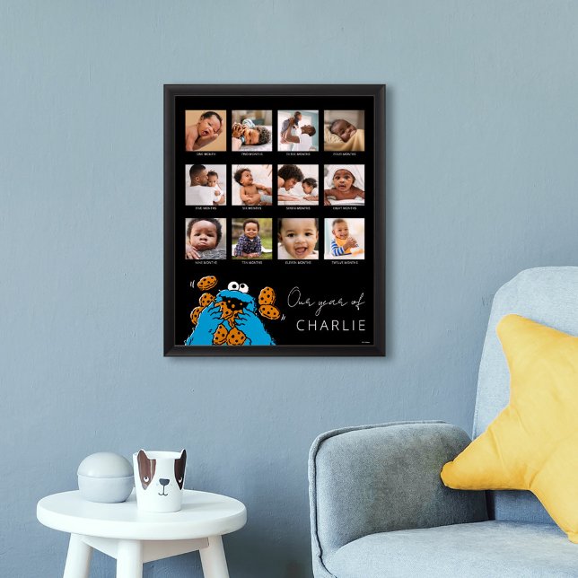 Cookie Monster | Baby's First Year - Photo Collage Poster (Creator Uploaded)