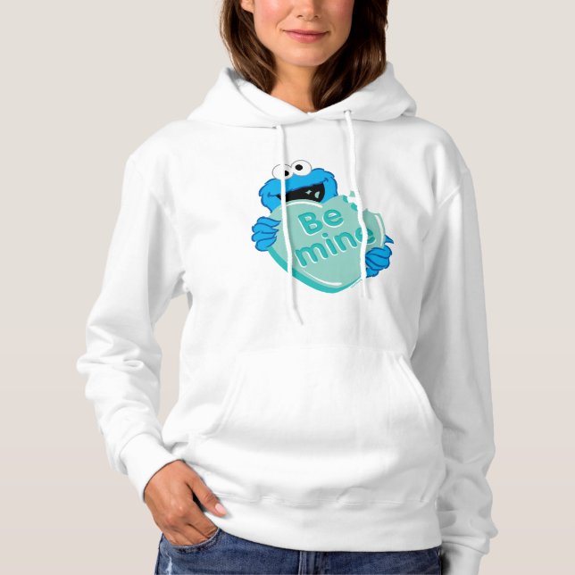 Cookie Monster "Be Mine" Valentine's Heart Candy Hoodie (Front)