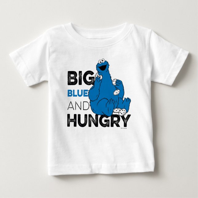 Cookie Monster | Big Blue & Hungry Baby T-Shirt (Front)