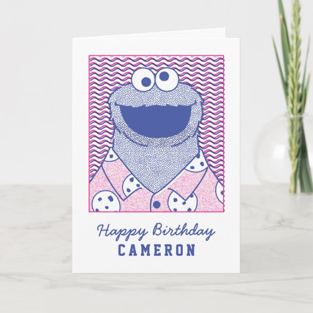 Cookie Monster | Button Down Cookie Shirt Card (Front)