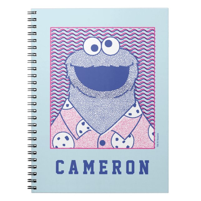 Cookie Monster | Button Down Cookie Shirt Notebook (Front)